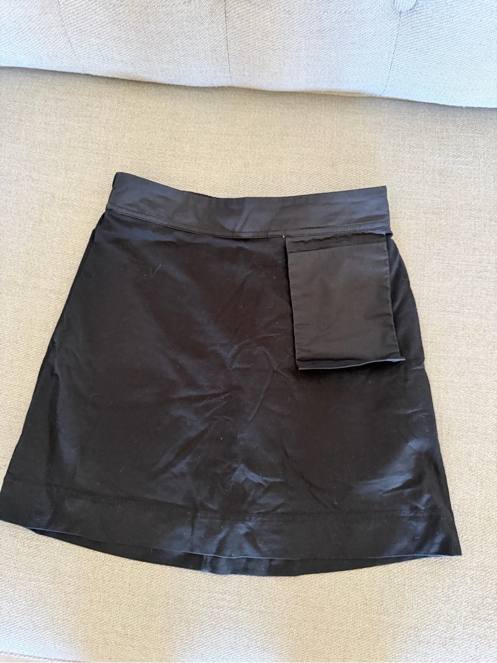 COS Black Mini Skirt with Front Pocket